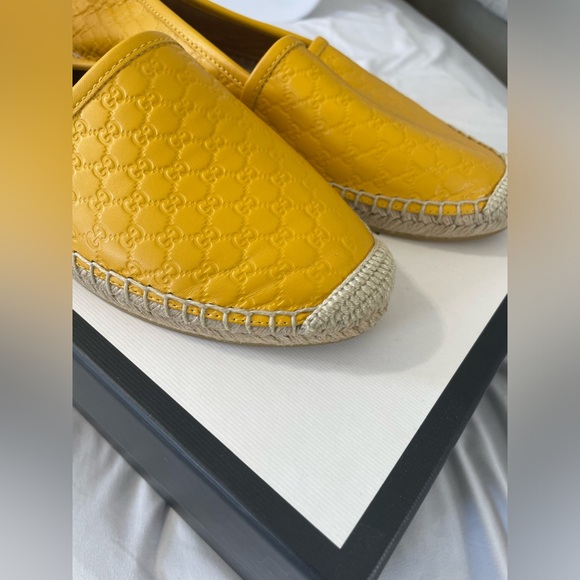Gucci MicroGuccissima soft espadrille size 39.5 new buttercup - Picture 8 of 16